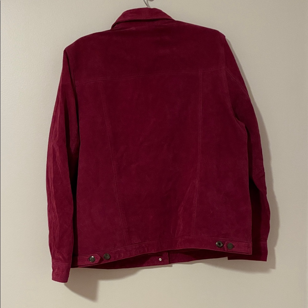 Elegant Pink Soft Leather Jacket - Picture 3 of 8